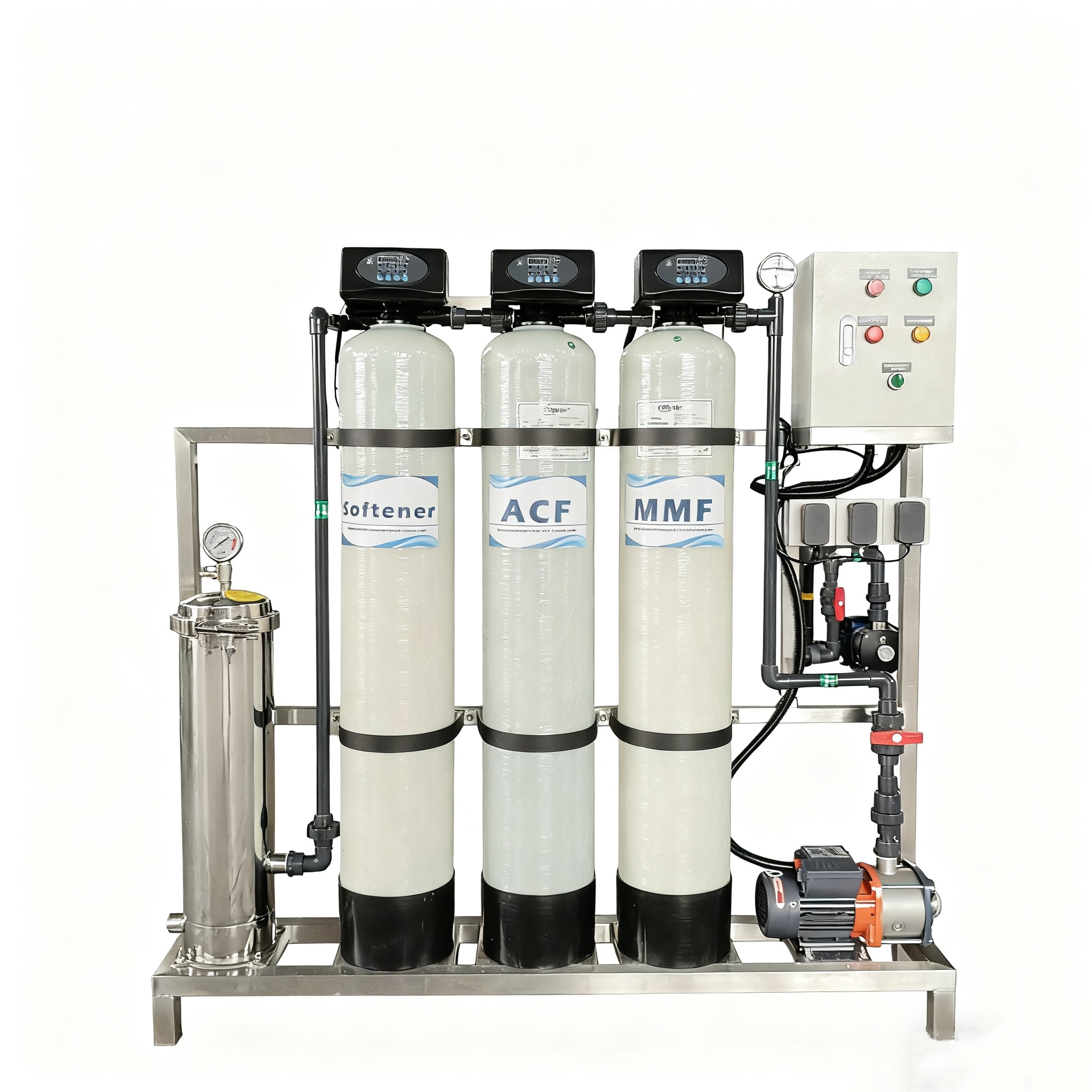 500 liters per hour multi-stage water filtration and softening system